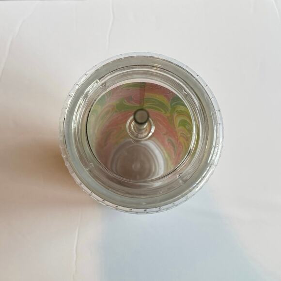 Lilly Pulitzer Acrylic Cold Drink Tumbler & Straw Pink Flamingo Preppy Coastal - Picture 6 of 7